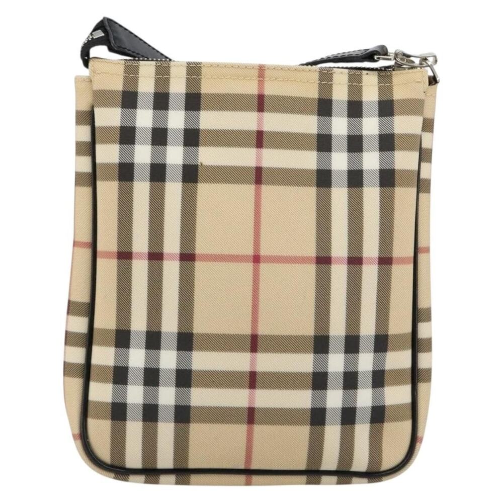 Burberry Nova Check Coated Canvas Shoulder Bag Beige